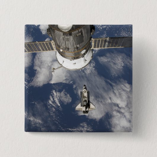 Space Shuttle Endeavour 8 Vierkante Button 5,1 Cm (Voorkant)