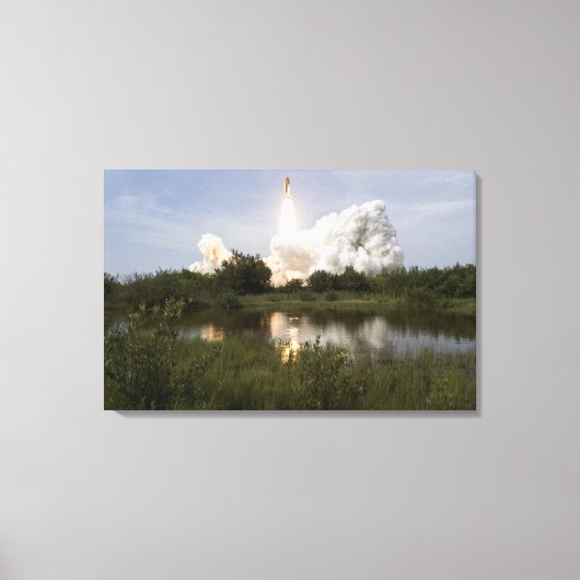Space Shuttle Endeavour gaat van start 7 Canvas Afdruk (Voorkant)