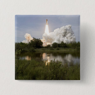 Space Shuttle Endeavour gaat van start 7 Vierkante Button 5,1 Cm