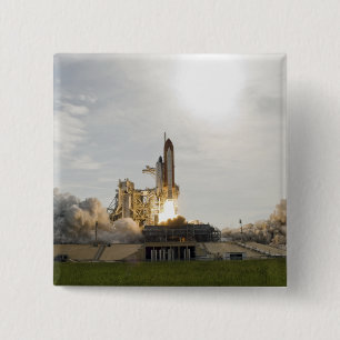 Space Shuttle Endeavour gaat van start 8 Vierkante Button 5,1 Cm