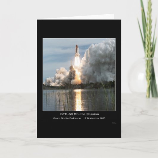 Space Shuttle Endeavour Lift-off STS-69 Kaart (Voorkant)