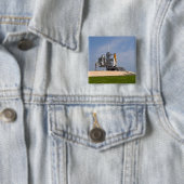 Space Shuttle Endeavour op het lanceerplatform 4 Vierkante Button 5,1 Cm (In situ)