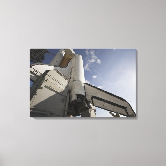 Space Shuttle Endeavour op het lanceerplatform 6 Canvas Afdruk (Voorkant)
