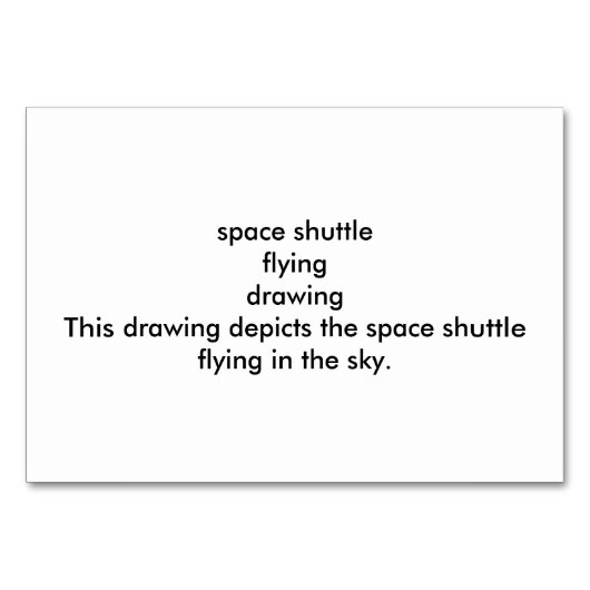 Space Shuttle Flying Reading Flashcards Kaart (Achterkant)