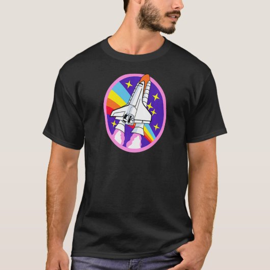 Space Shuttle Future Astronaut Rocket Robots Scien T-shirt (Voorkant)