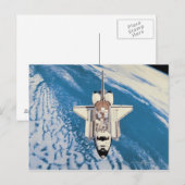 Space Shuttle in Orbit Briefkaart (Voorkant / Achterkant)