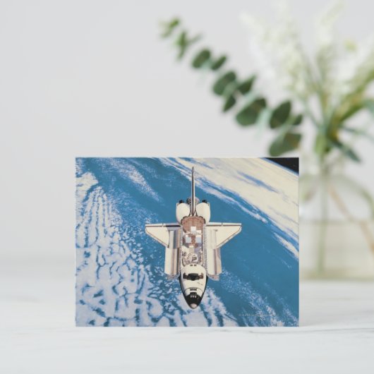 Space Shuttle in Orbit Briefkaart (Staand voorkant)