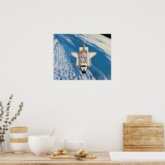 Space Shuttle in Orbit Poster (Keuken)