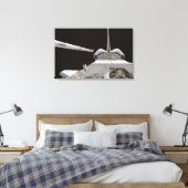 Space Shuttle-laadbay van Discovery Canvas Afdruk (Insitu (Slaapkamer))