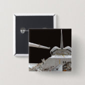 Space Shuttle-laadbay van Discovery Vierkante Button 5,1 Cm (Voorkant /achterkant)