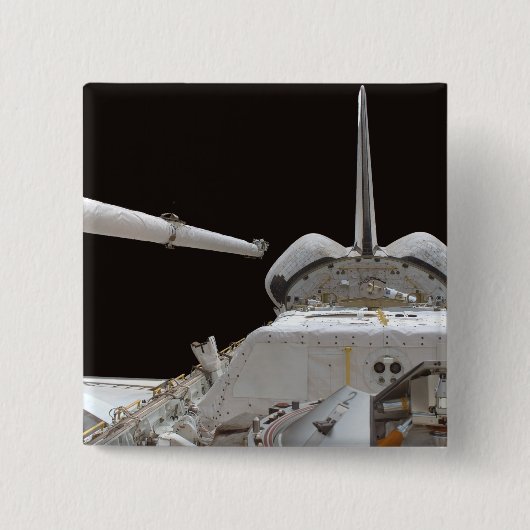 Space Shuttle-laadbay van Discovery Vierkante Button 5,1 Cm (Voorkant)