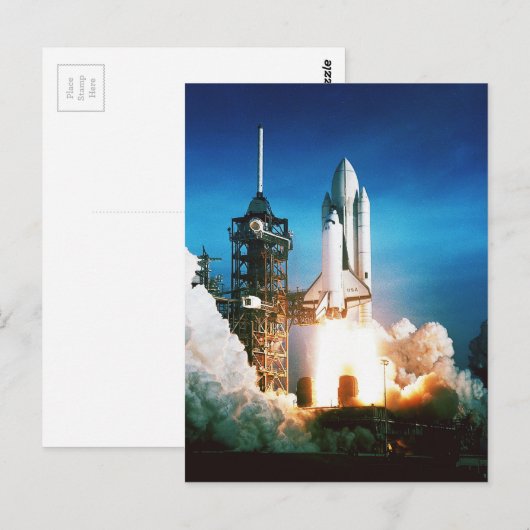 SPACE SHUTTLE LAUNCH BRIEFKAART (Voorkant / Achterkant)