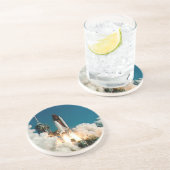 SPACE SHUTTLE LAUNCH - NASA ROCKET FOTO ZANDSTEEN ONDERZETTER (Zijkant)