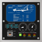 Space Shuttle Main Panel Poster (Voorkant)