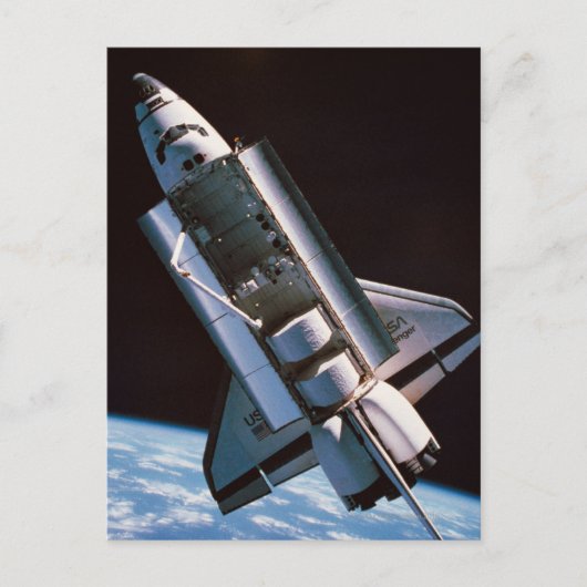 Space Shuttle met Open Cargo Bay Briefkaart (Voorkant)