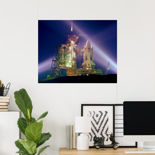 Space Shuttle Mission STS-1 Launch Pad A Poster (Thuiskantoor)