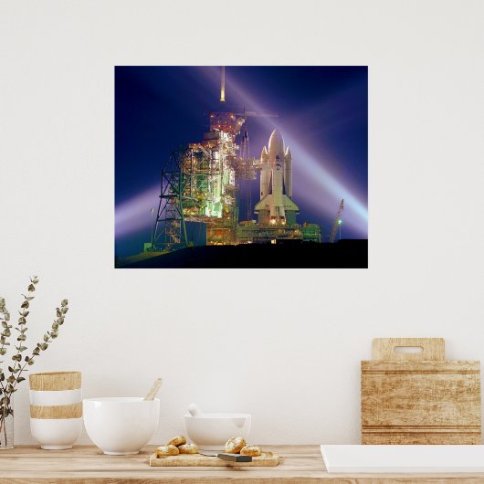 Space Shuttle Mission STS-1 Launch Pad A Poster (Keuken)