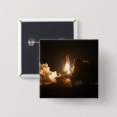 Space Shuttle Nachtlancering Poster Speldje (Voorkant /achterkant)
