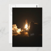 Space Shuttle Night Launch Poster Briefkaart (Voorkant / Achterkant)