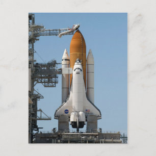 Space Shuttle op startpad Briefkaart