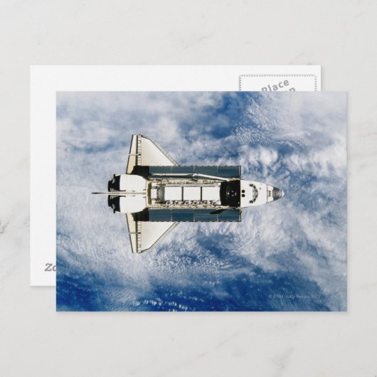 Space Shuttle Orbiting Earth 3 Briefkaart (Voorkant / Achterkant)