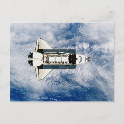 Space Shuttle Orbiting Earth 3 Briefkaart (Voorkant)