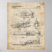 Space Shuttle-patent Poster (Voorkant)