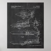 Space Shuttle-patent Poster (Voorkant)
