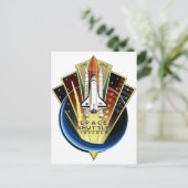 Space Shuttle Program Herdenking Patch Briefkaart (Staand voorkant)