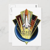 Space Shuttle Program Herdenking Patch Briefkaart (Voorkant / Achterkant)