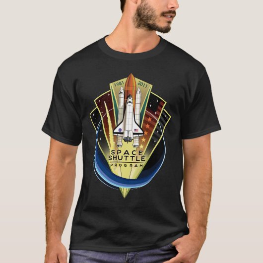 Space Shuttle Program Herdenking Patch T-shirt (Voorkant)