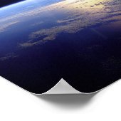 Space Shuttle Robot Arm Earth Orbit Sunburst Poster (Hoek)