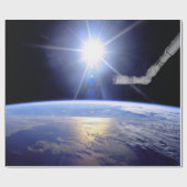 Space Shuttle-robotarm aardbaan zonnevlam Cadeaupapier (Vlak)