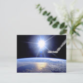 Space Shuttle-robotarm aardse omloopbaan zonnestra Briefkaart (Staand voorkant)