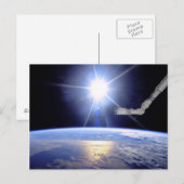 Space Shuttle-robotarm aardse omloopbaan zonnestra Briefkaart (Voorkant / Achterkant)