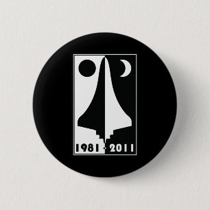 Space shuttle ronde button 5,7 cm
