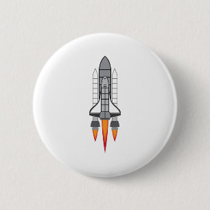 Space Shuttle Ronde Button 5,7 Cm