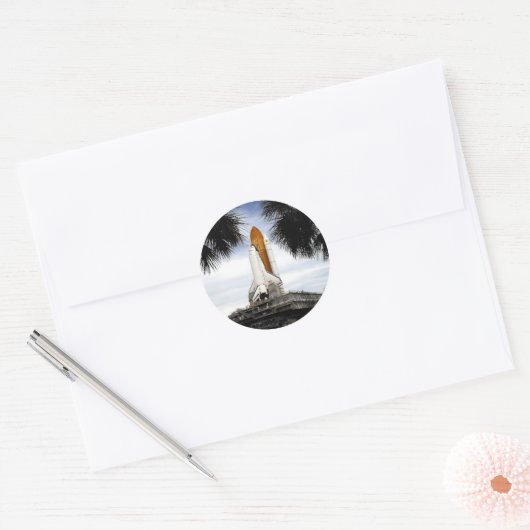 SPACE SHUTTLE RONDE STICKER (Envelop)