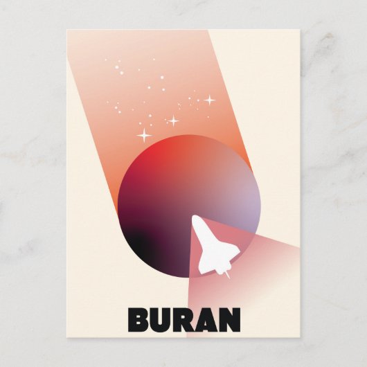 Space Shuttle  ruimtekunst. Briefkaart (Voorkant)