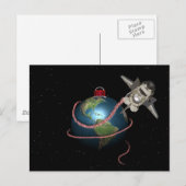 Space Shuttle STS Santa Christmas Feestdagenkaart (Voorkant / Achterkant)