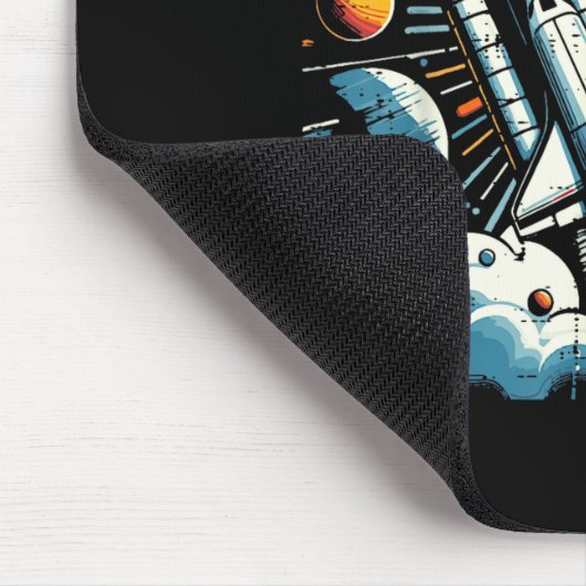 Space Shuttle Sun Planets Rocket Galaxy Boys Kids  Muismat (Hoek)