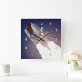 Space Shuttle Wall Clock Vierkante Klok (Huis)