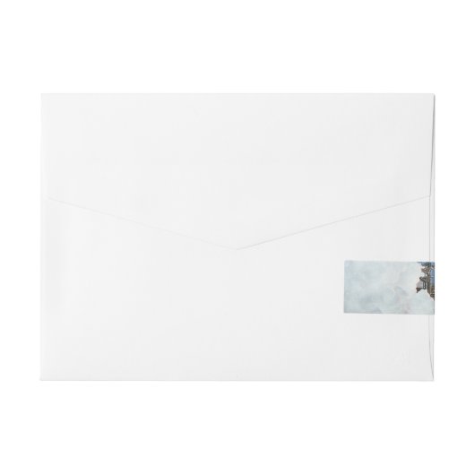 Space Shuttle waterlancering Adreslabel Wikkel (Achterkant)