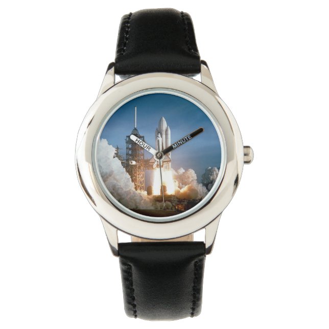 Space Shuttle waterlancering Horloge (Voorkant)
