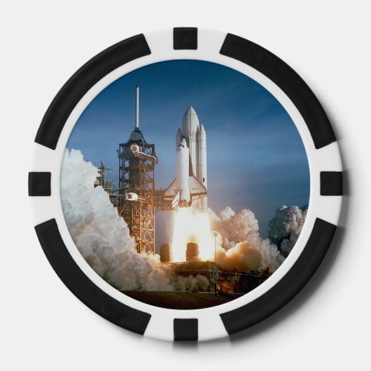 Space Shuttle waterlancering Pokerchips (Voorkant)