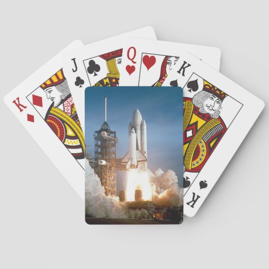 Space Shuttle waterlancering Pokerkaarten (Achterkant)
