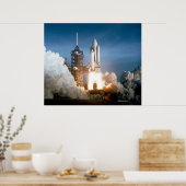 Space Shuttle waterlancering Poster (Keuken)