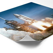 Space Shuttle waterlancering Poster (Hoek)