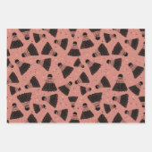 Space Shuttlecock roze groen Inpakpapier Vel (Voorkant 2)