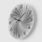 Space Silver Twirl Grote Klok (Hoek)